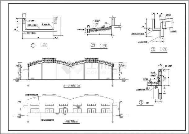【南通】某地标准车间建筑设计施工图-图二