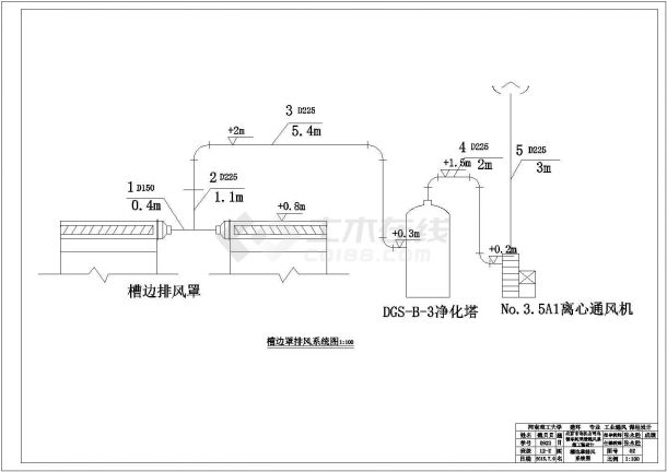 【南通】某车间工业通风设计图纸-图一