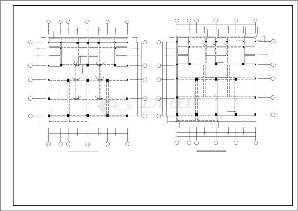 商住楼底框结构规划CAD详细布置图-图一