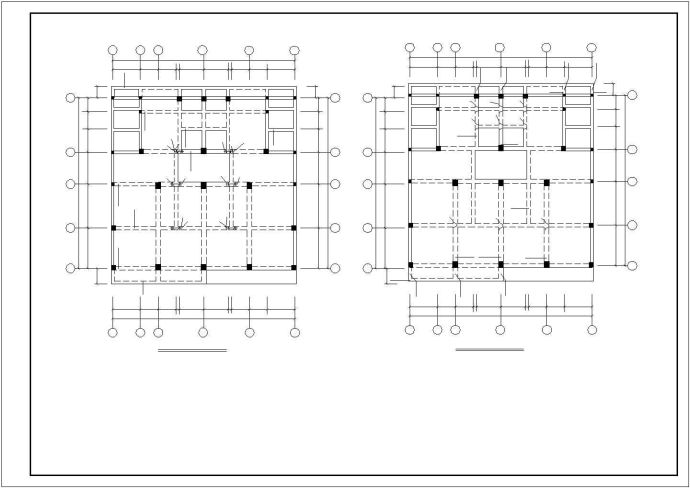 商住楼底框结构规划CAD详细布置图_图1
