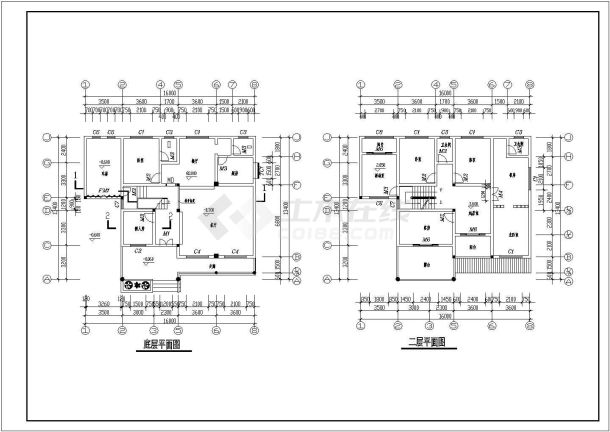 全套经典的别墅建筑图（共10张）-图一