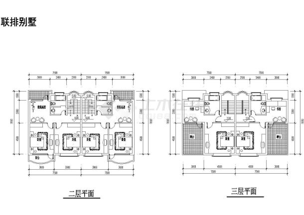 某地区一套别墅建筑图（共3张）-图二