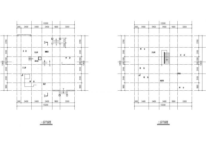 某小型别墅建筑方案设计图（共3张）_图1