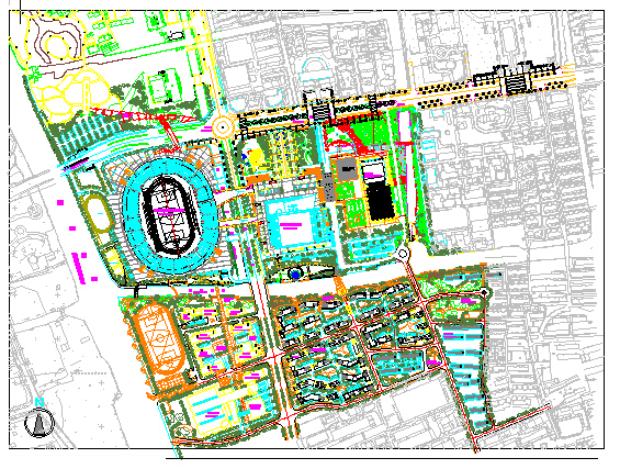 苏州某新体育馆的详细建筑设计图纸_图1