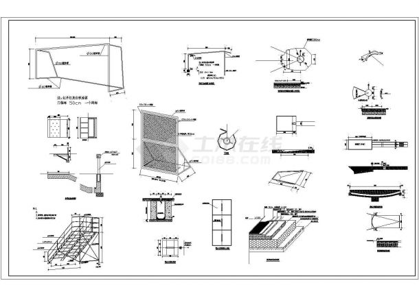 某地体育场的综合工程建筑设计施工图-图一