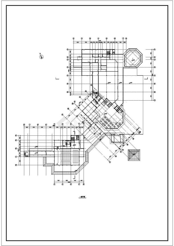 某地区多层小型护理楼建筑施工CAD设计图-图二