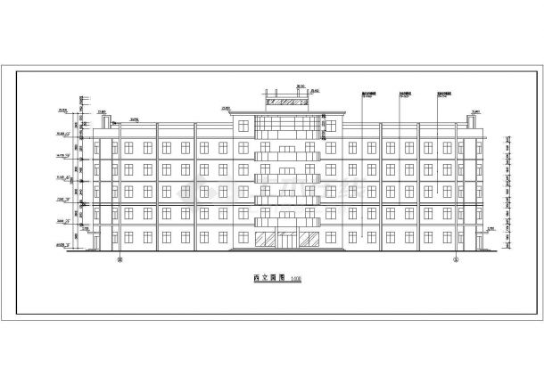 某V型的新办公楼建筑设计施工图（CAD图）-图二