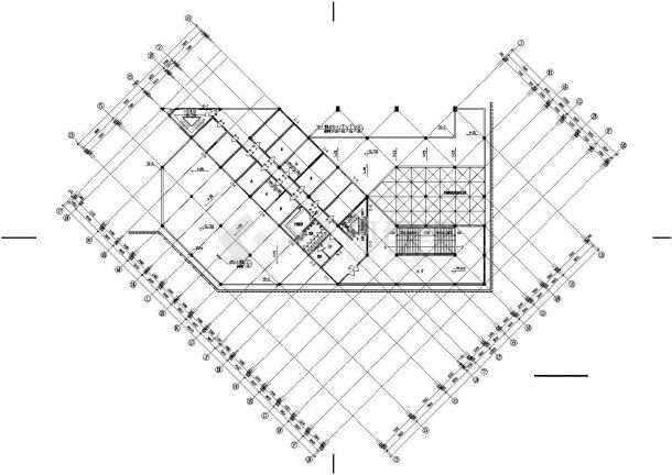 某地带屋顶运动场综合楼施工图（共7张）-图二