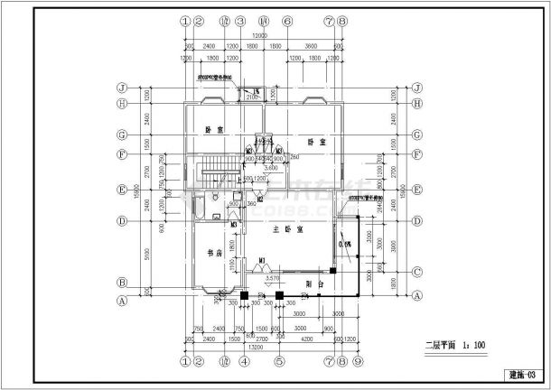 某地很经济且实用的小别墅全套建筑图-图二