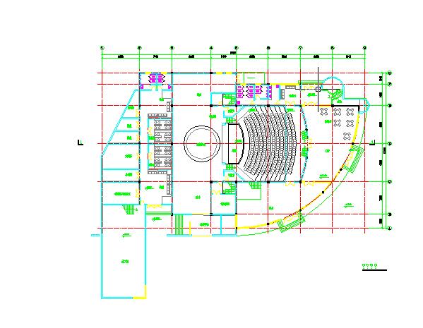 某地中小型剧场建筑设计方案平面图（共2张）_图1