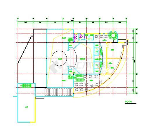 某地中小型剧场建筑设计方案平面图（共2张）-图二