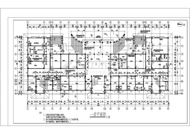 某第医院急诊楼的详细建筑设计图纸（全套）-图二