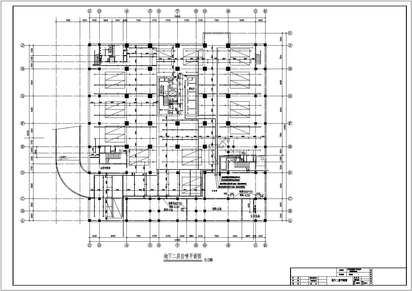 某三层商住楼给水自喷CAD施工图（全套）