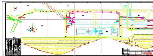4X600MW电厂工业水管道CAD平面图（共4张）-图一