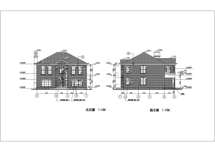 某二层阁楼别墅建筑设计图（长14.34米 宽13.44米）_图1
