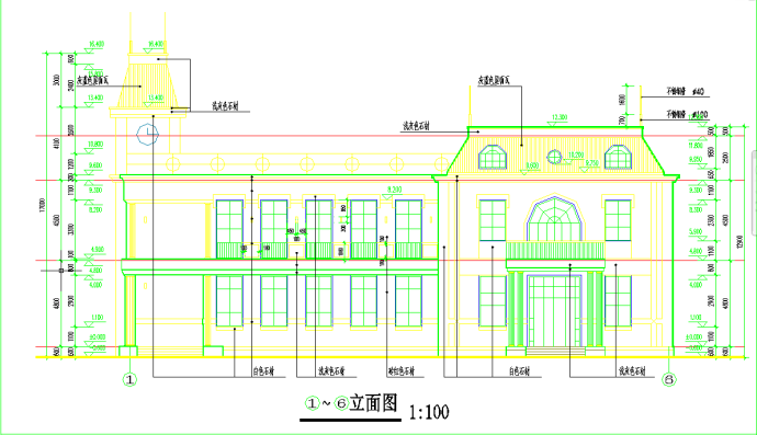 渡假村两层新中式茶室建筑设计图_图1