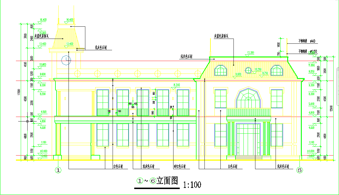 渡假村两层新中式茶室建筑设计图
