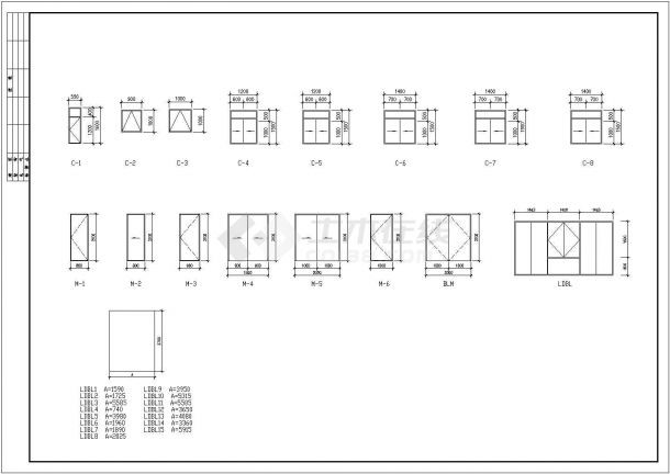 某经典7层商住楼建筑CAD布置图-图二