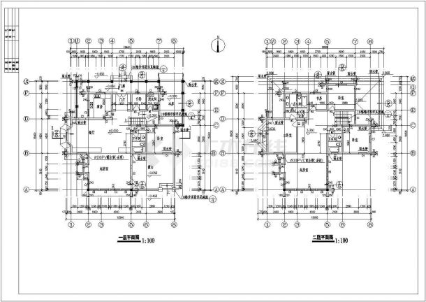 某二层阁楼别墅建筑设计图（长15.84米 宽15.4米）-图二