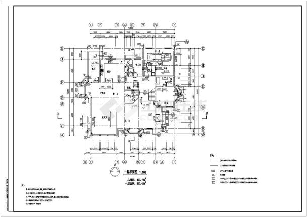 某二层宾馆别墅建筑设计图（长16.8米 宽16.2米）-图二