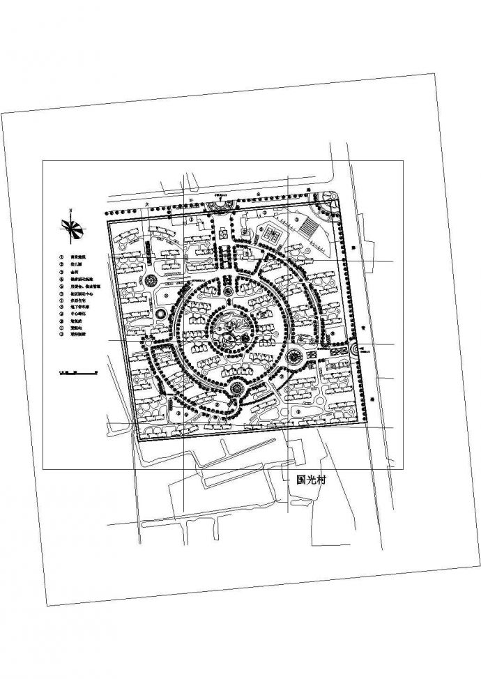 上海小区规划cad设计施工图纸_图1