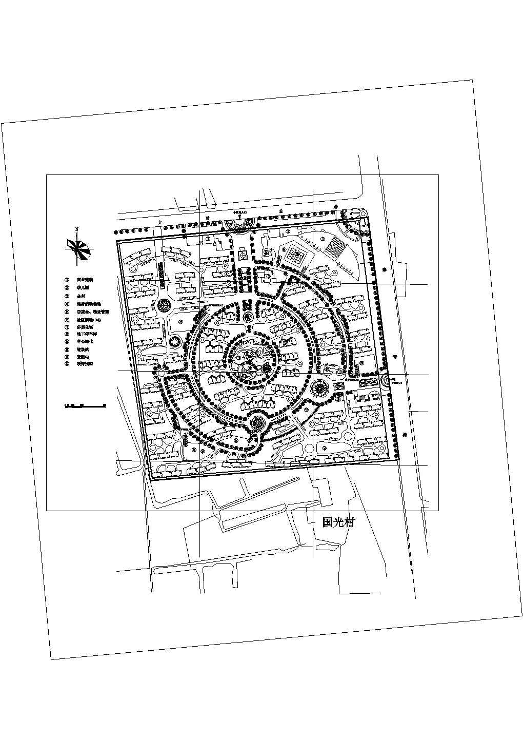 上海小区规划cad设计施工图纸