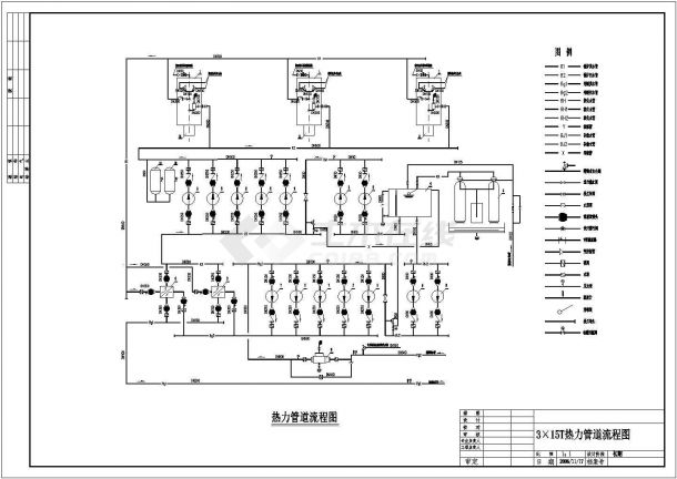 某燃气高温热水锅炉CAD图纸（共3张）-图二