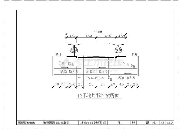 珠海某道路西段的详细给排水施工图（全套）-图一