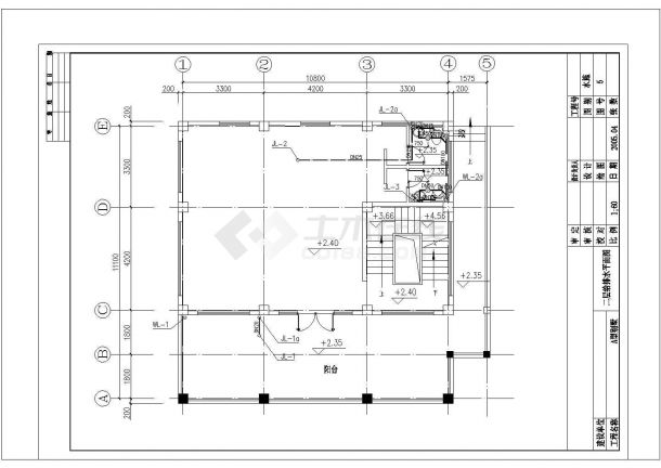 四川某三层别墅给排水设计CAD参考图-图一