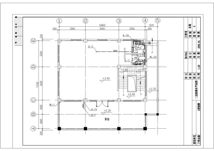 四川某三层别墅给排水设计CAD参考图_图1