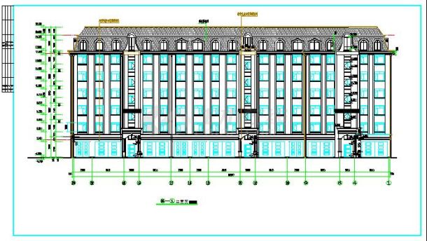 欧式多层住宅建筑设计施工图-图二