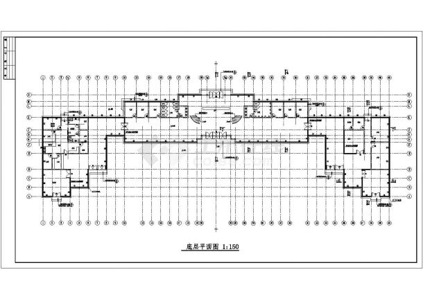 多层茶馆建筑CAD图-图二