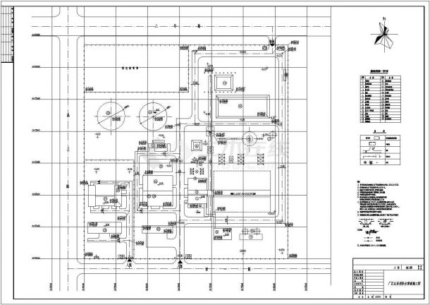 某厂区给水消防管道及排水管道施工图（共8张）-图二