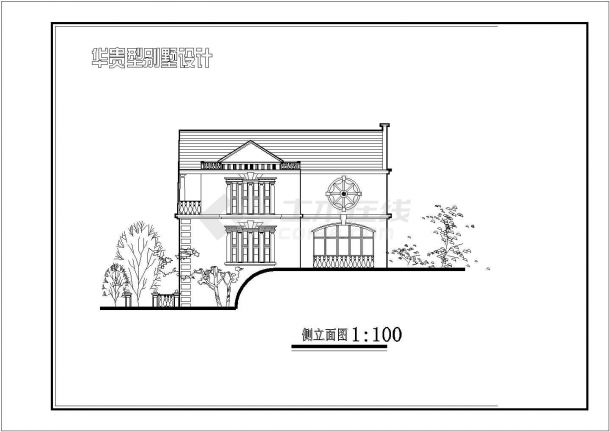 某山庄型别墅建筑方案设计图-图二