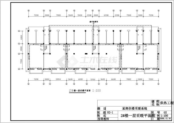 【启东市】某商住楼建设供暖施工图-图二