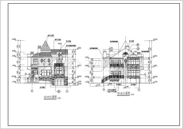 某带地下室独体别墅建筑设计图纸（长19.65米 宽11.4米）-图一