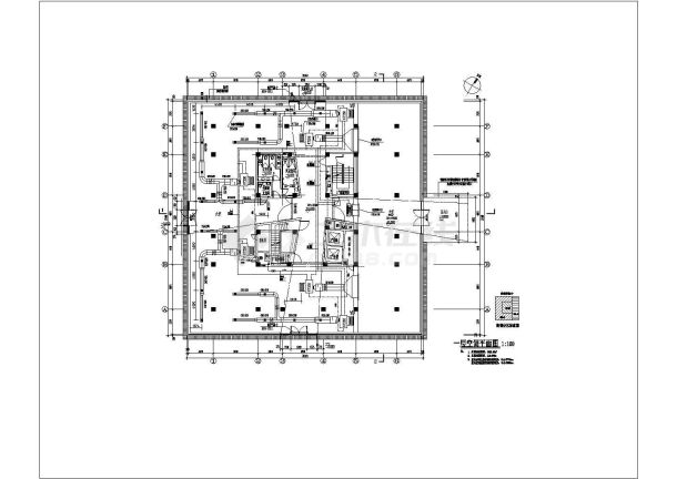 某水环式水源热泵空调设计图（共17张）-图一