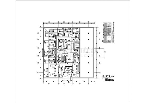 某水环式水源热泵空调设计图（共17张）-图二