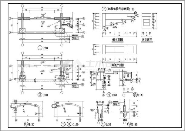 6层住宅建筑施工CAD图纸-图二