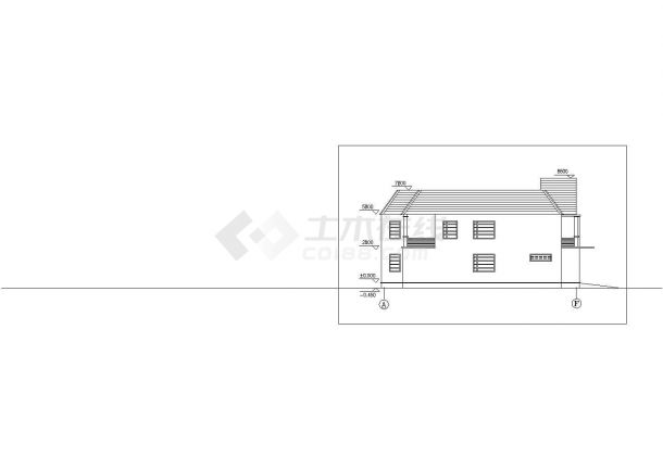 某地小型别墅建筑方案设计图纸（共6张）-图二