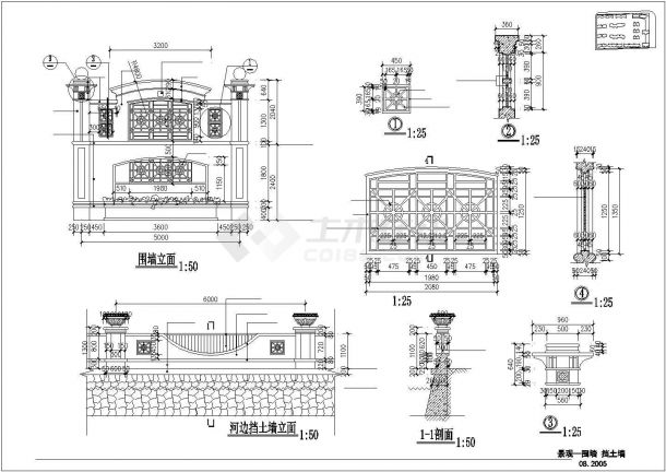 青岛市某住宅小区景观设计施工CAD布置图-图一