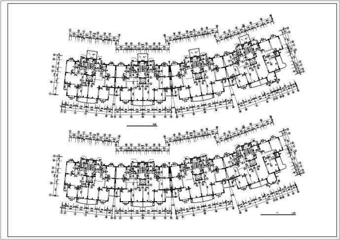 某高层住宅建筑设计CAD平面图_图1