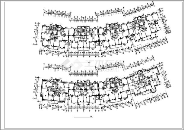 某高层住宅建筑设计CAD平面图-图二