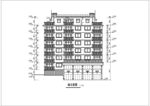 某南港方案住宅建筑设计施工CAD图-图二