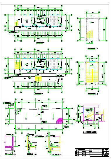 某龙树小学教学楼CAD建筑施工图（共2张）_图1