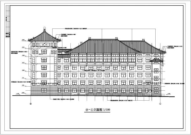 某七层古典风格医院建筑设计方案-图二