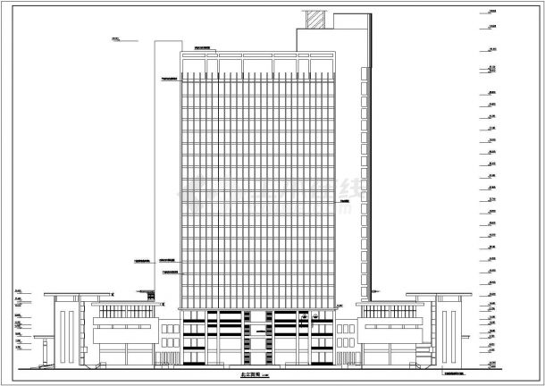 某高层宾馆建筑图纸AutoCAD平面图（全套）-图一
