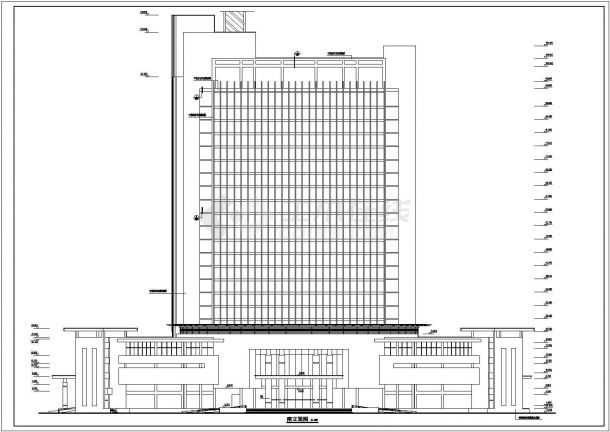 某高层宾馆建筑图纸AutoCAD平面图（全套）-图二