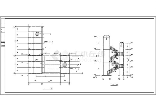 钢结构走廊CAD施工图-图二
