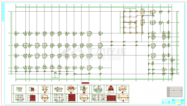 [东莞]五层框架与钢桁架混合结构教学楼结构施工图（含地下室抗浮计算书）-图二